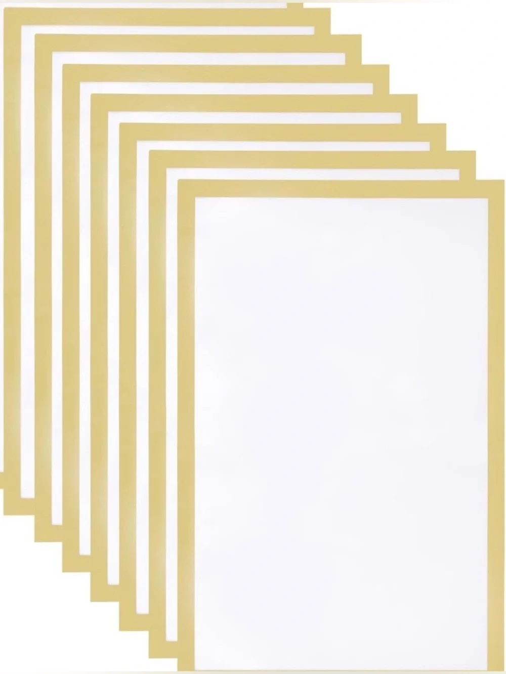 MECCANIXITY 7pcs Gold Self Adhesive Magnetic Poster Frame 11x15, New